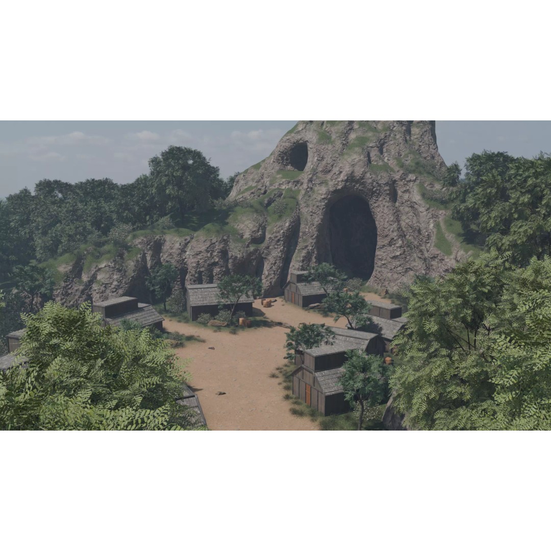 Enchanted Tree Village 3D Model – PBR Exterior Environment, FBX - View 2