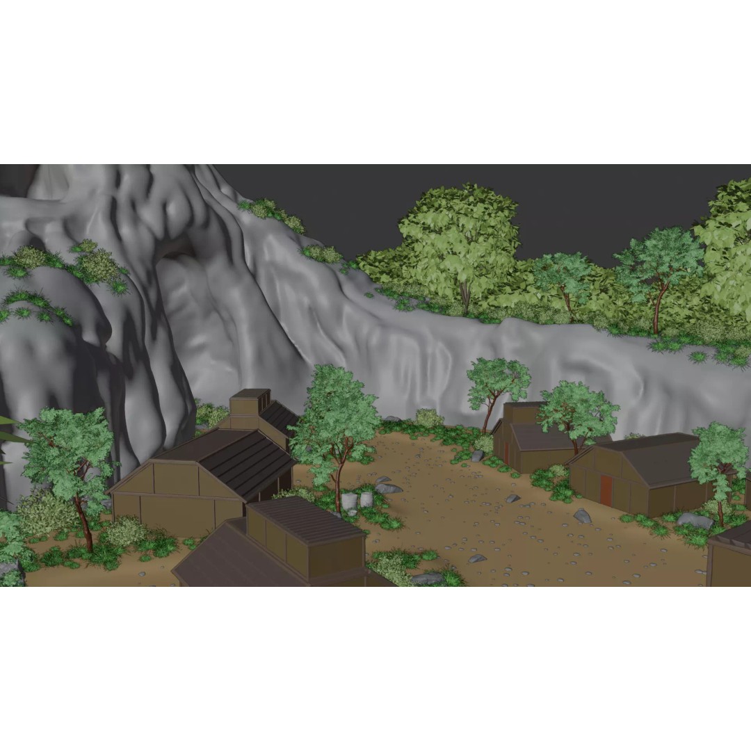 Enchanted Tree Village 3D Model – PBR Exterior Environment, FBX - View 20