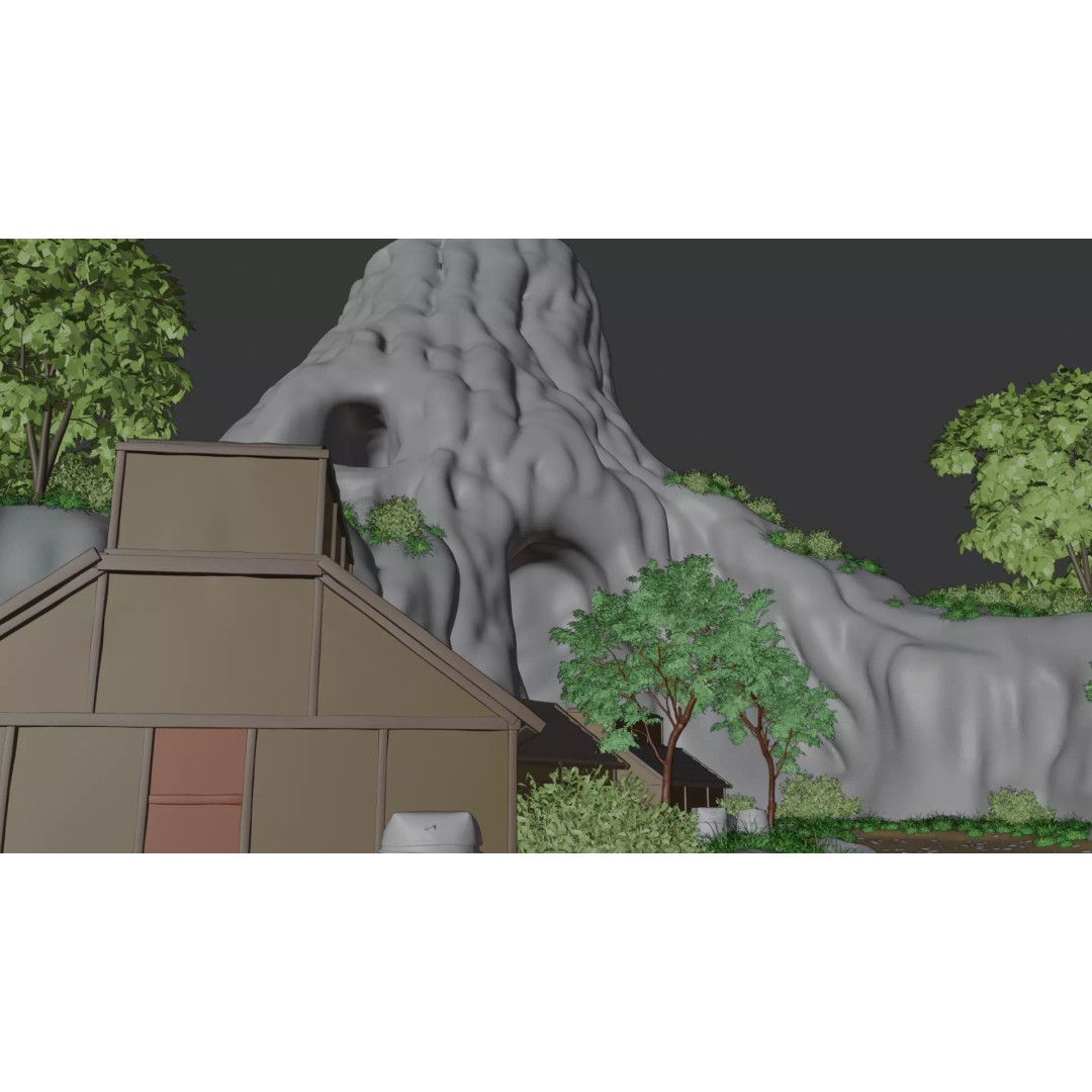Enchanted Tree Village 3D Model – PBR Exterior Environment, FBX - View 29