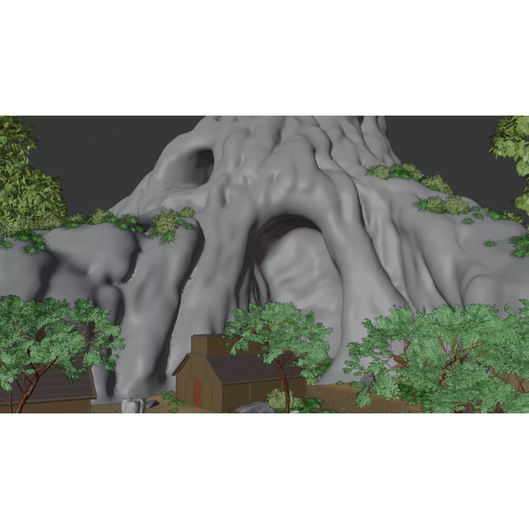 Enchanted Tree Village 3D Model – PBR Exterior Environment, FBX - View 31