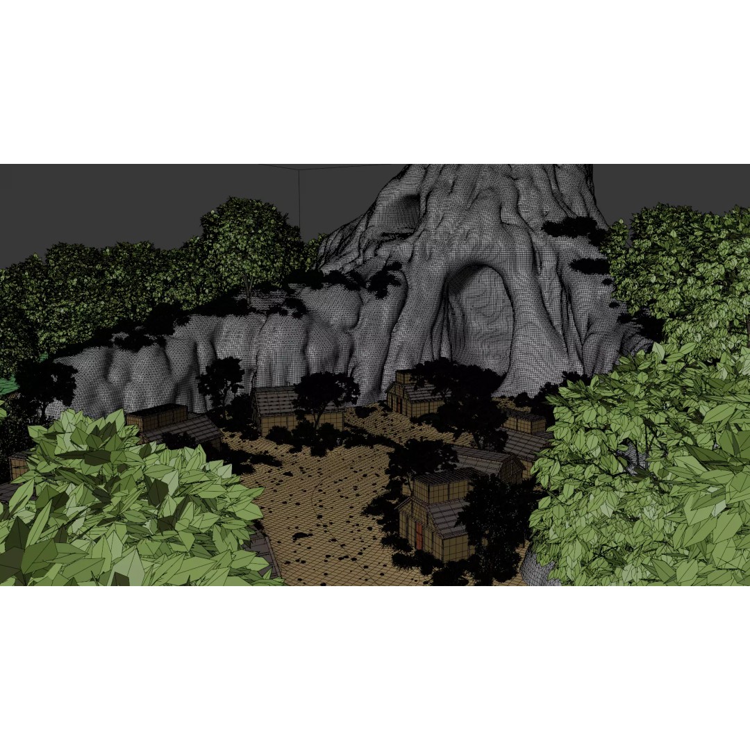 Enchanted Tree Village 3D Model – PBR Exterior Environment, FBX - View 32