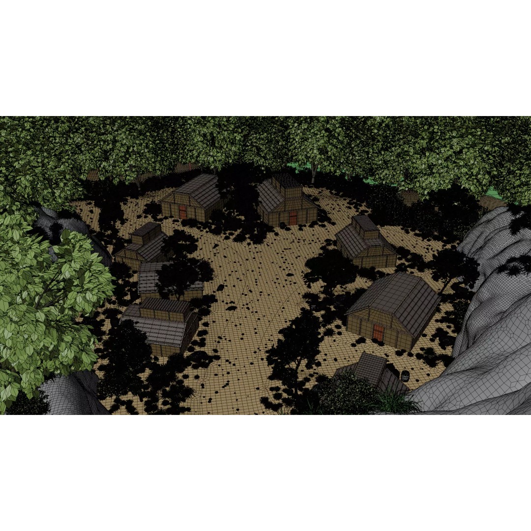 Enchanted Tree Village 3D Model – PBR Exterior Environment, FBX - View 33