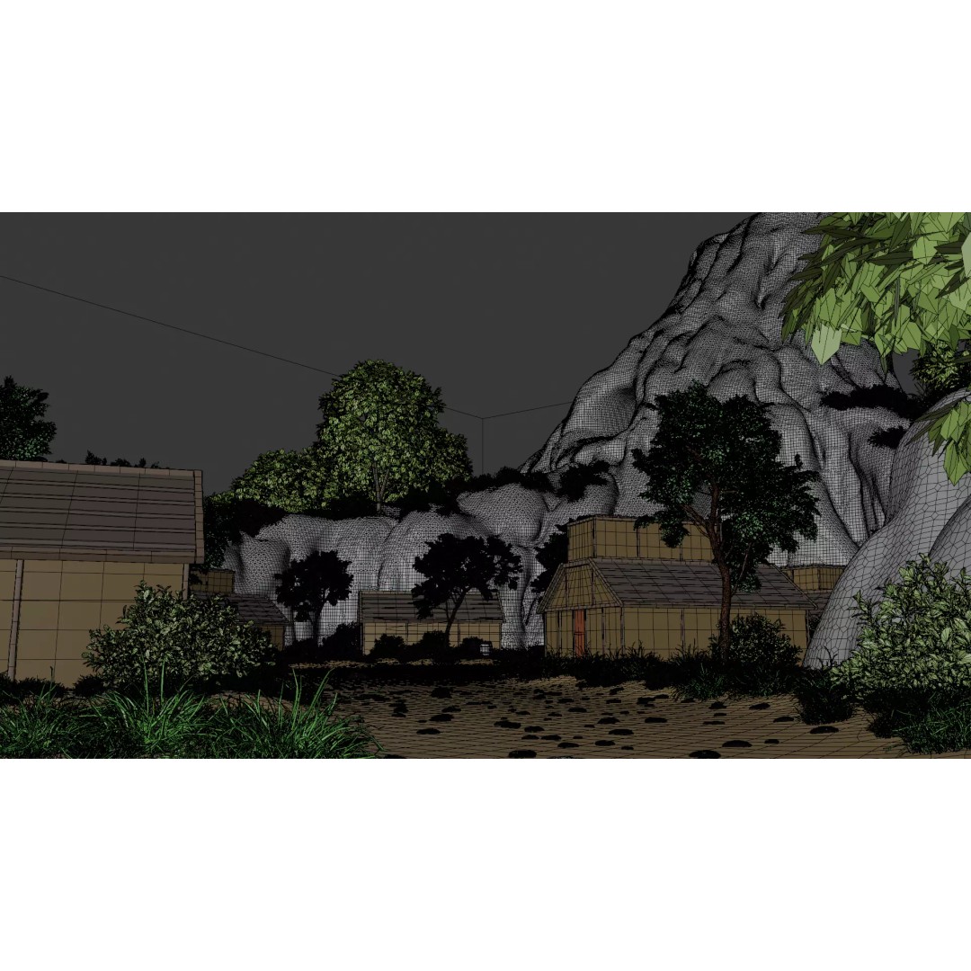 Enchanted Tree Village 3D Model – PBR Exterior Environment, FBX - View 36