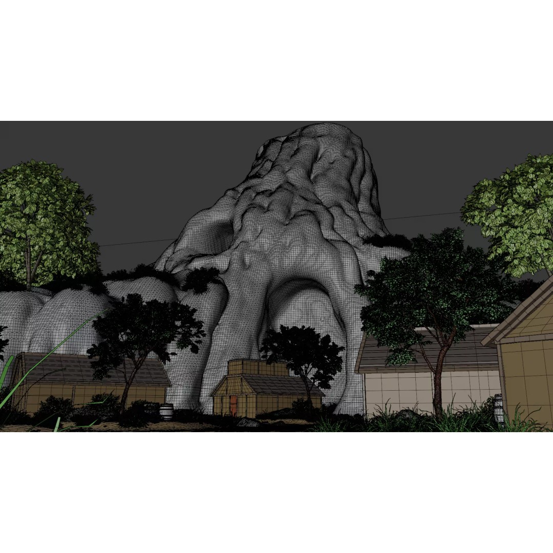 Enchanted Tree Village 3D Model – PBR Exterior Environment, FBX - View 37