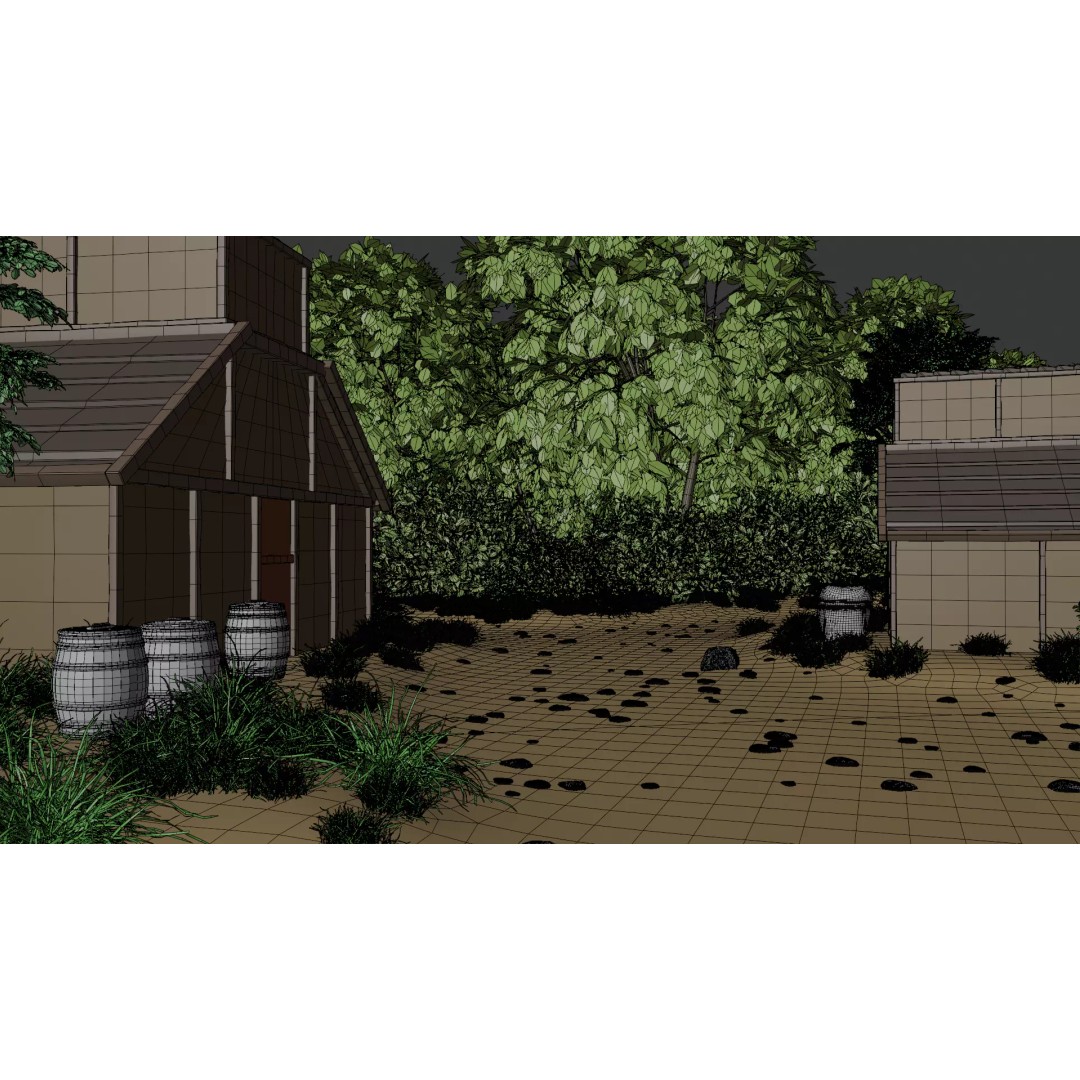 Enchanted Tree Village 3D Model – PBR Exterior Environment, FBX - View 38