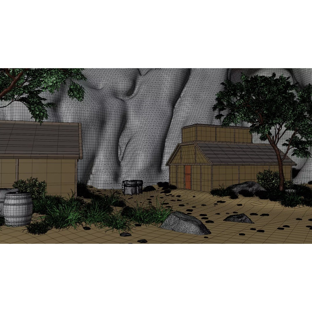 Enchanted Tree Village 3D Model – PBR Exterior Environment, FBX - View 39