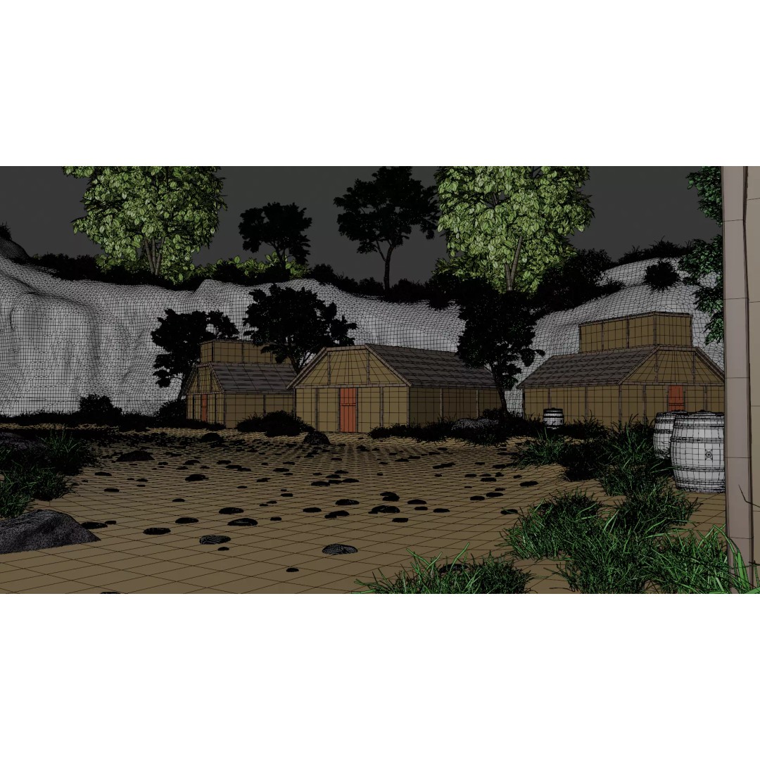 Enchanted Tree Village 3D Model – PBR Exterior Environment, FBX - View 43