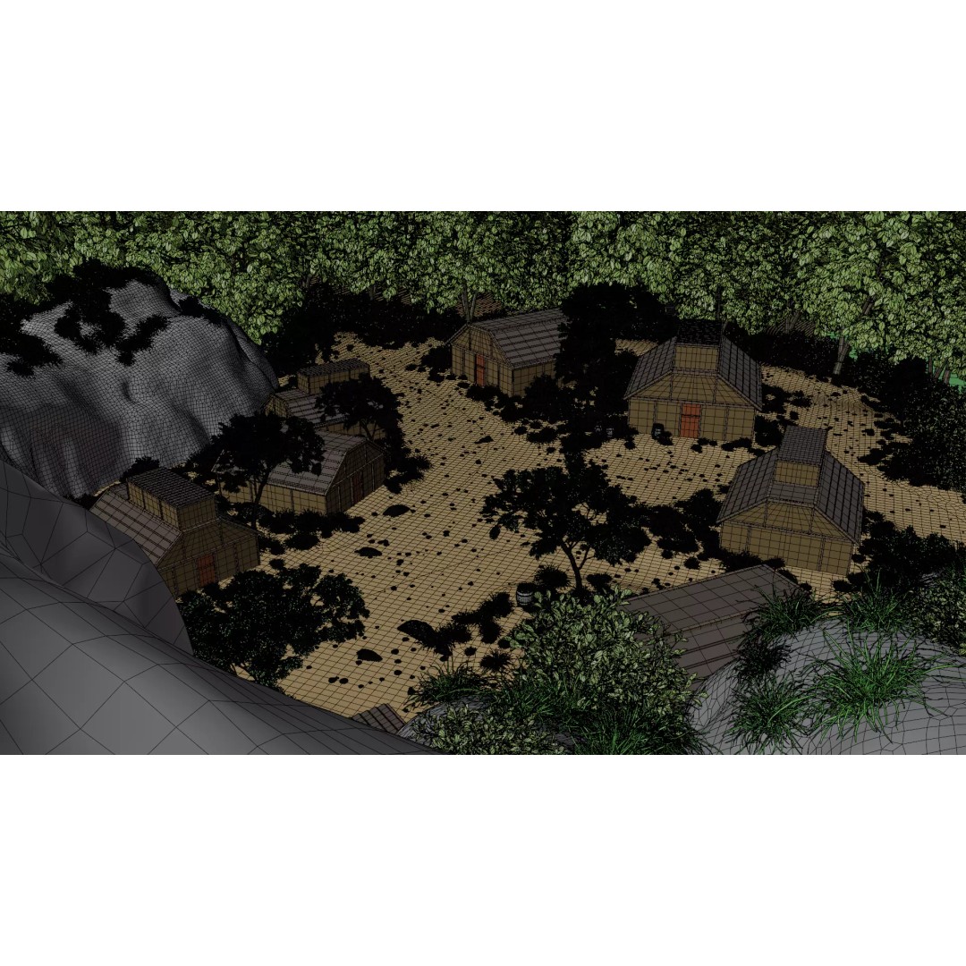 Enchanted Tree Village 3D Model – PBR Exterior Environment, FBX - View 45