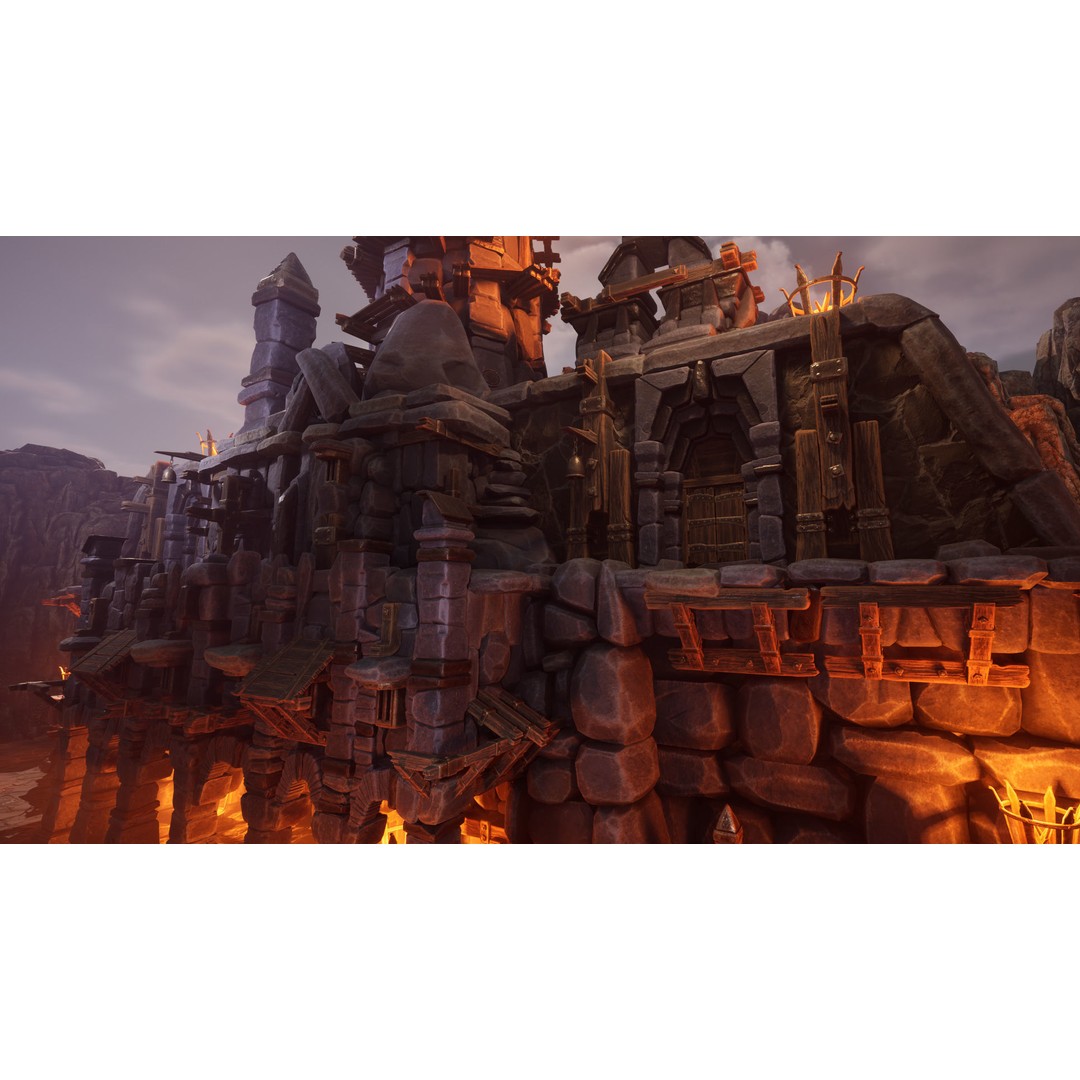 Brutal Architecture 3D Model – Low Poly Game Asset, FBX - View 7