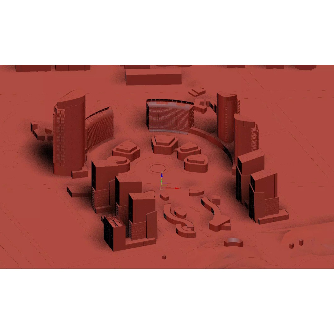 Futuristic Cityscape 3D Model – High-Quality Archviz Asset, FBX - View 13