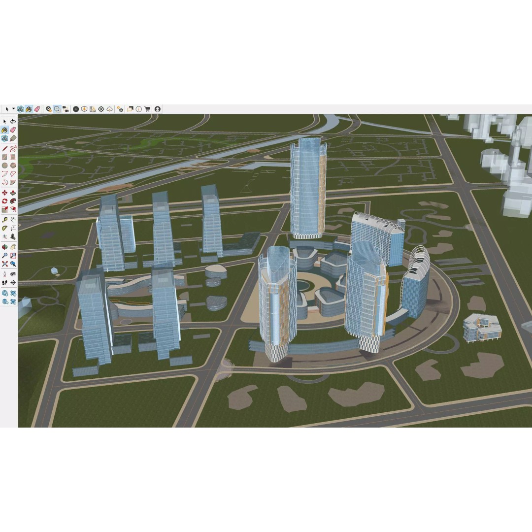 Futuristic Cityscape 3D Model – High-Quality Archviz Asset, FBX - View 15