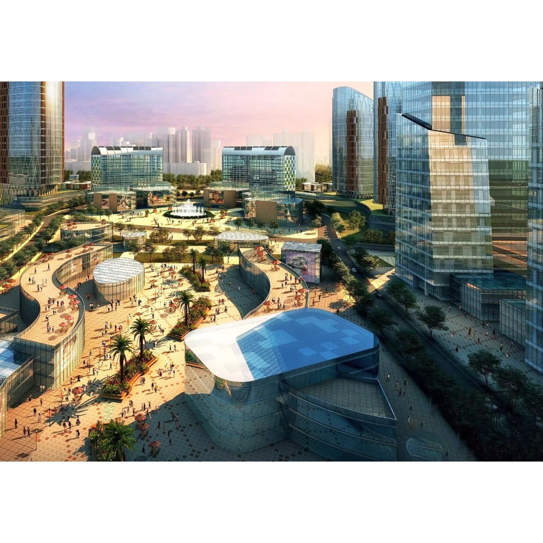 Futuristic Cityscape 3D Model – High-Quality Archviz Asset, FBX - View 6