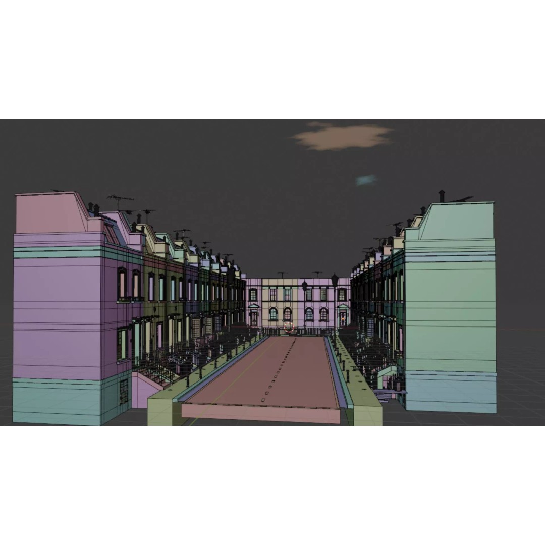 London House 3D Model – Low Poly Architectural Asset, Blender