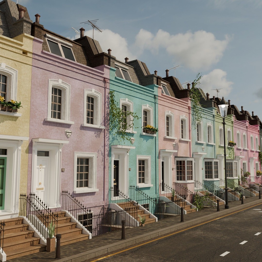 London House 3D Model – Low Poly Architectural Asset, Blender - View 10