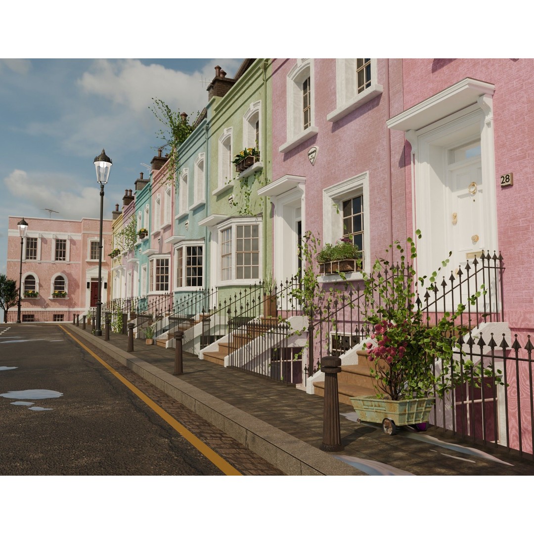 London House 3D Model – Low Poly Architectural Asset, Blender - View 23