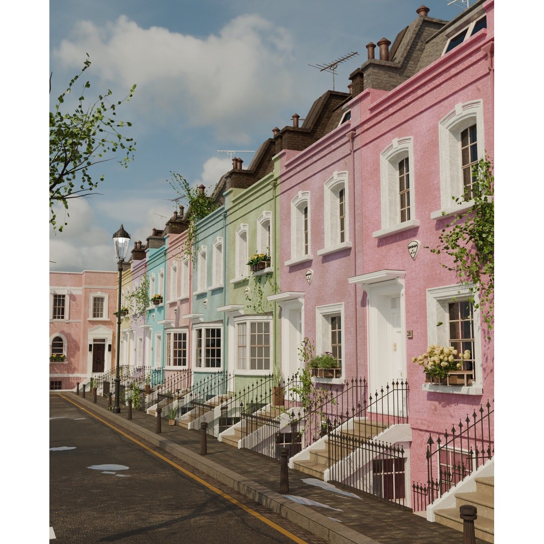 London House 3D Model – Low Poly Architectural Asset, Blender - View 31
