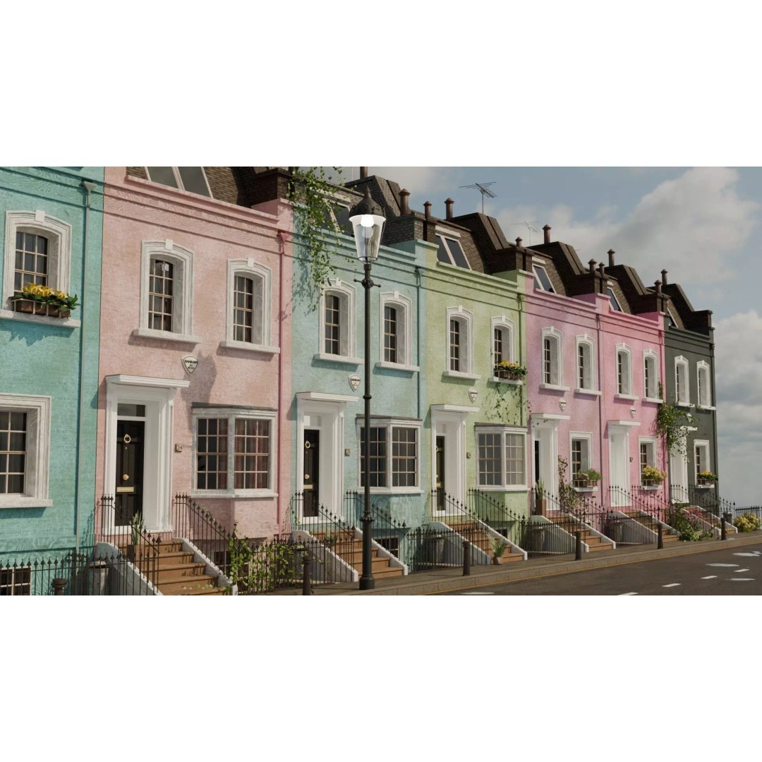 London House 3D Model – Low Poly Architectural Asset, Blender - View 33