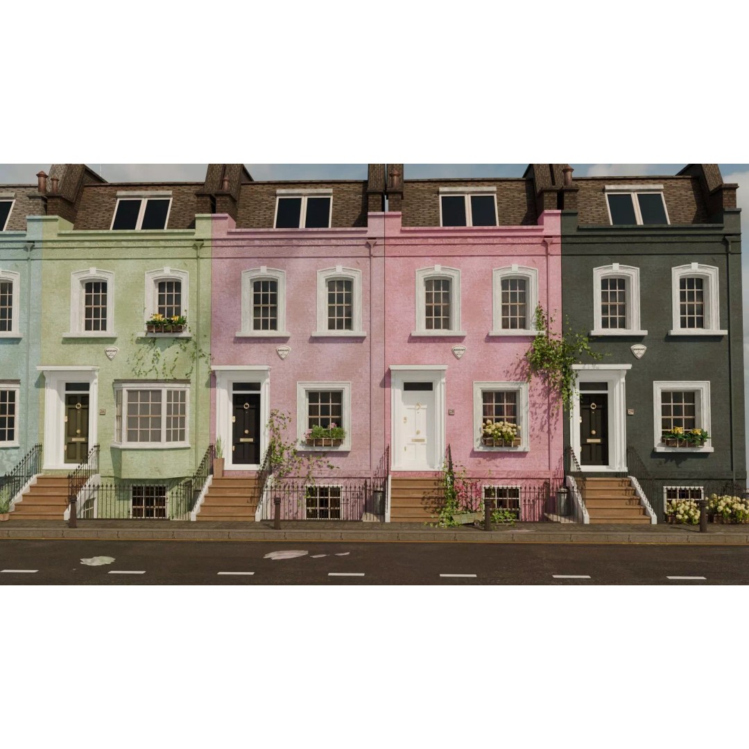 London House 3D Model – Low Poly Architectural Asset, Blender - View 34