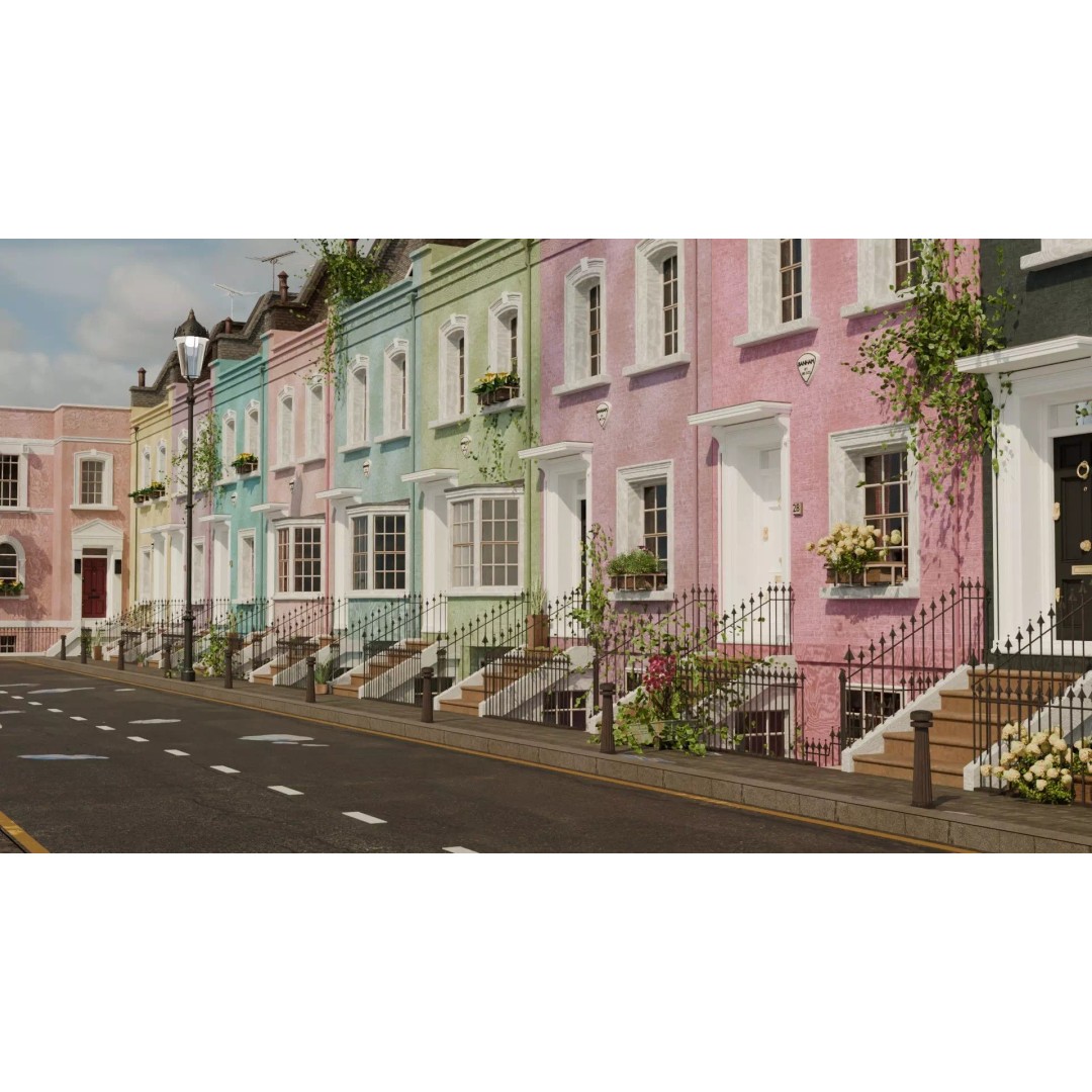 London House 3D Model – Low Poly Architectural Asset, Blender - View 35