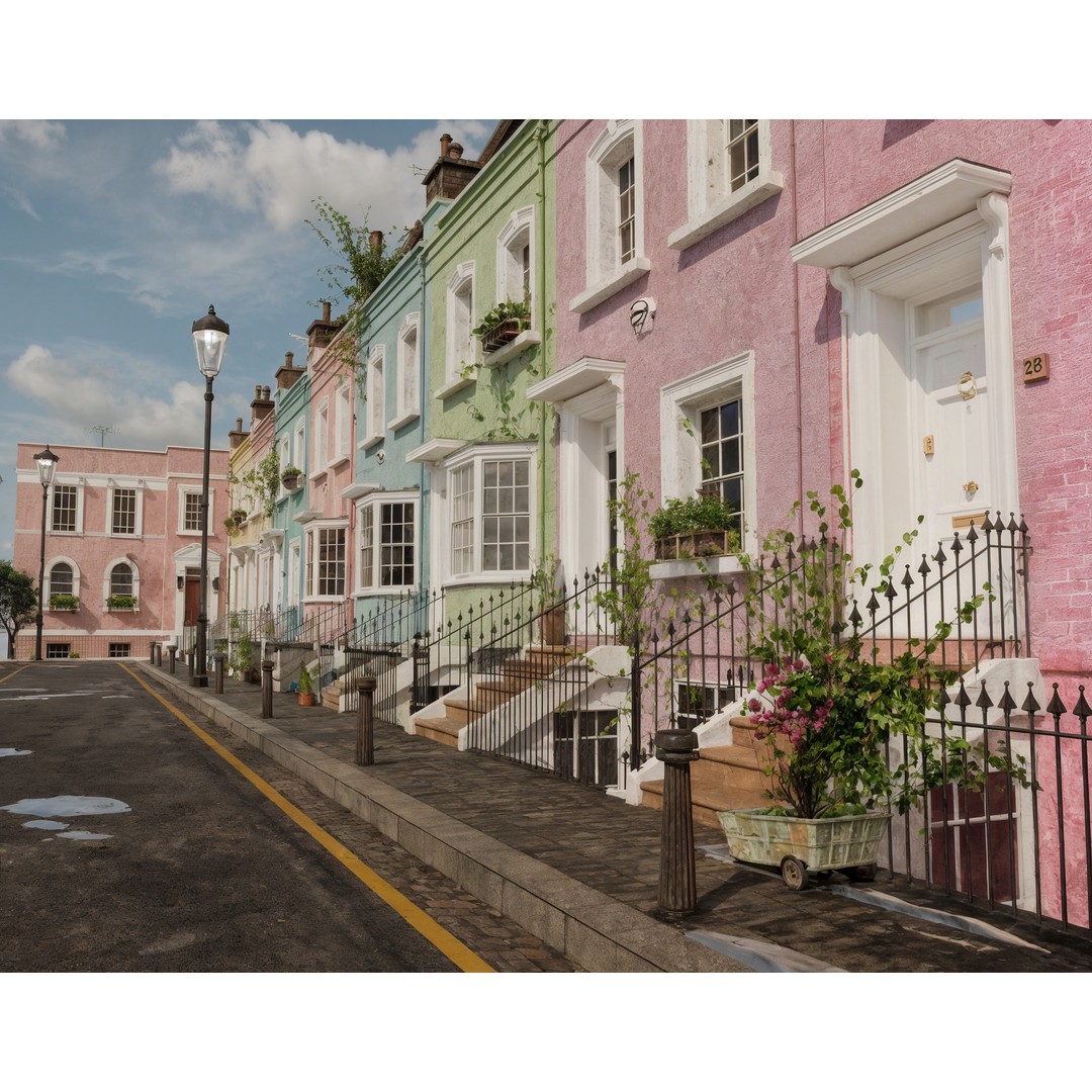 London House 3D Model – Low Poly Architectural Asset, Blender - View 4