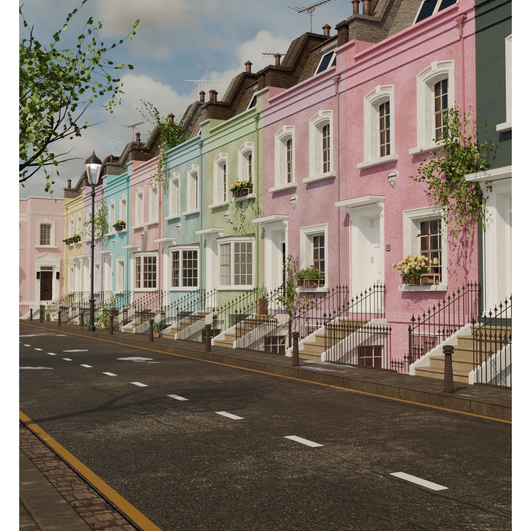 London House 3D Model – Low Poly Architectural Asset, Blender - View 41