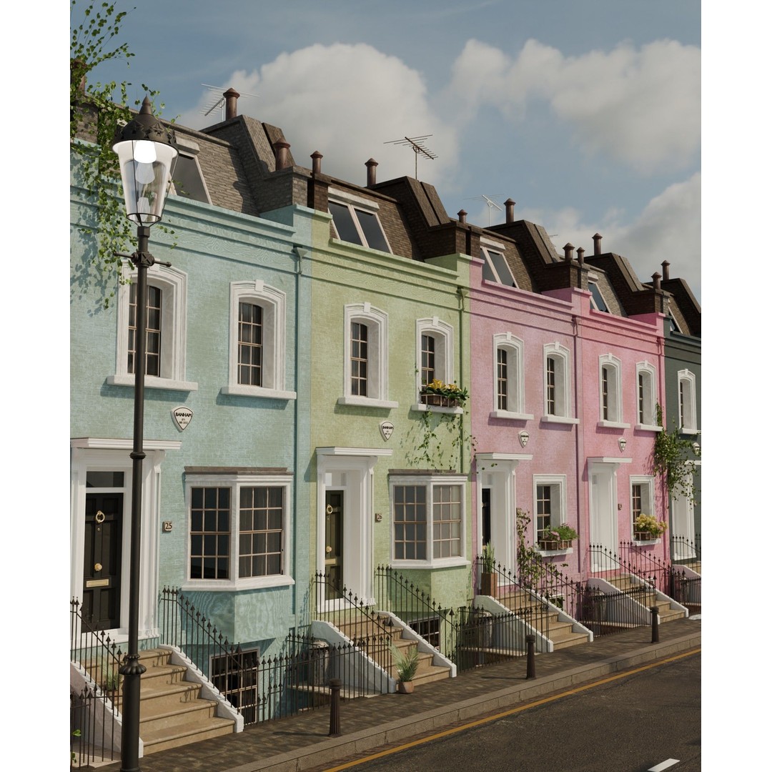 London House 3D Model – Low Poly Architectural Asset, Blender - View 42