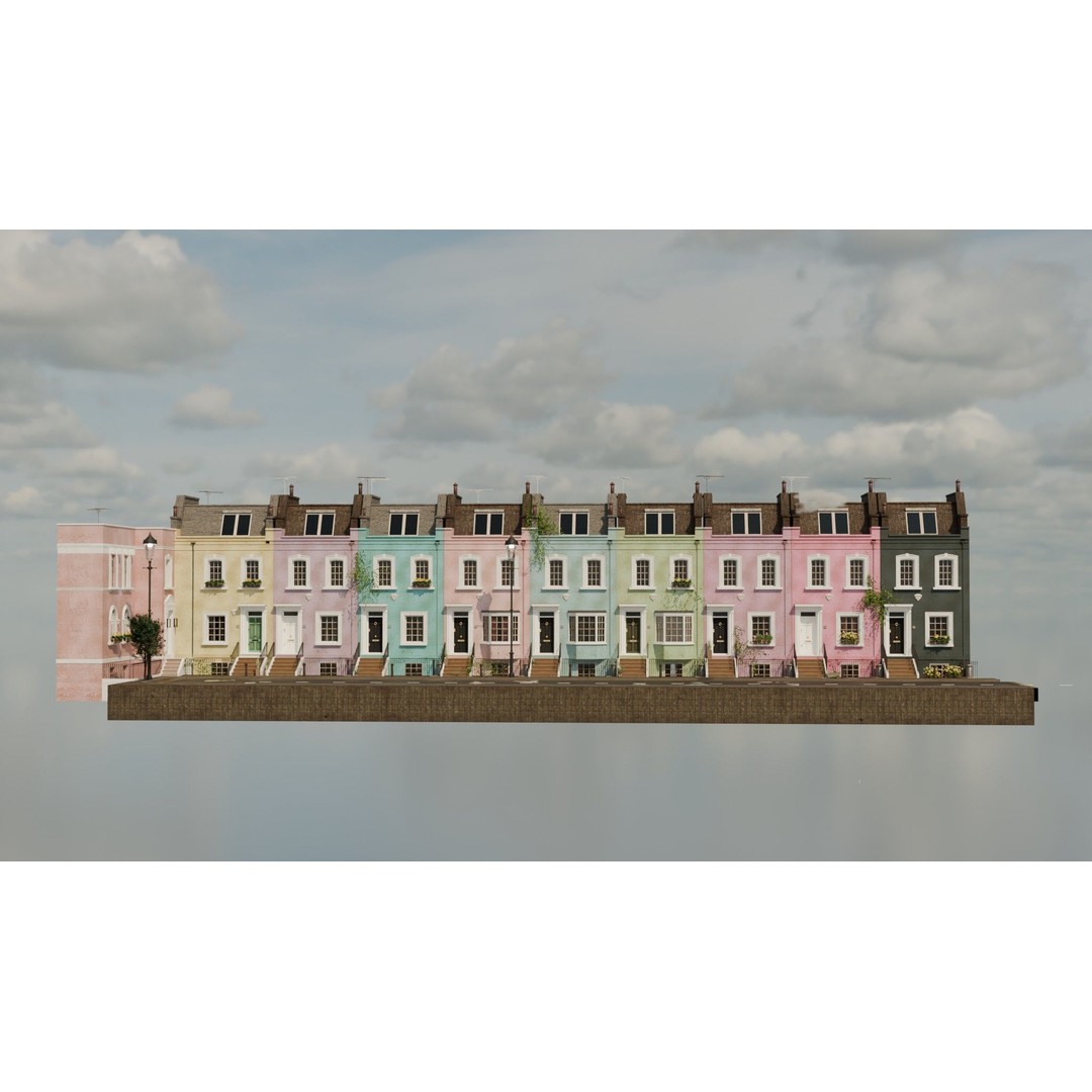 London House 3D Model – Low Poly Architectural Asset, Blender - View 47