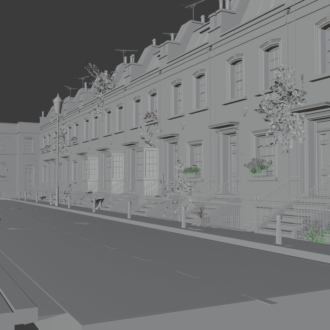 London House 3D Model – Low Poly Architectural Asset, Blender - View 48