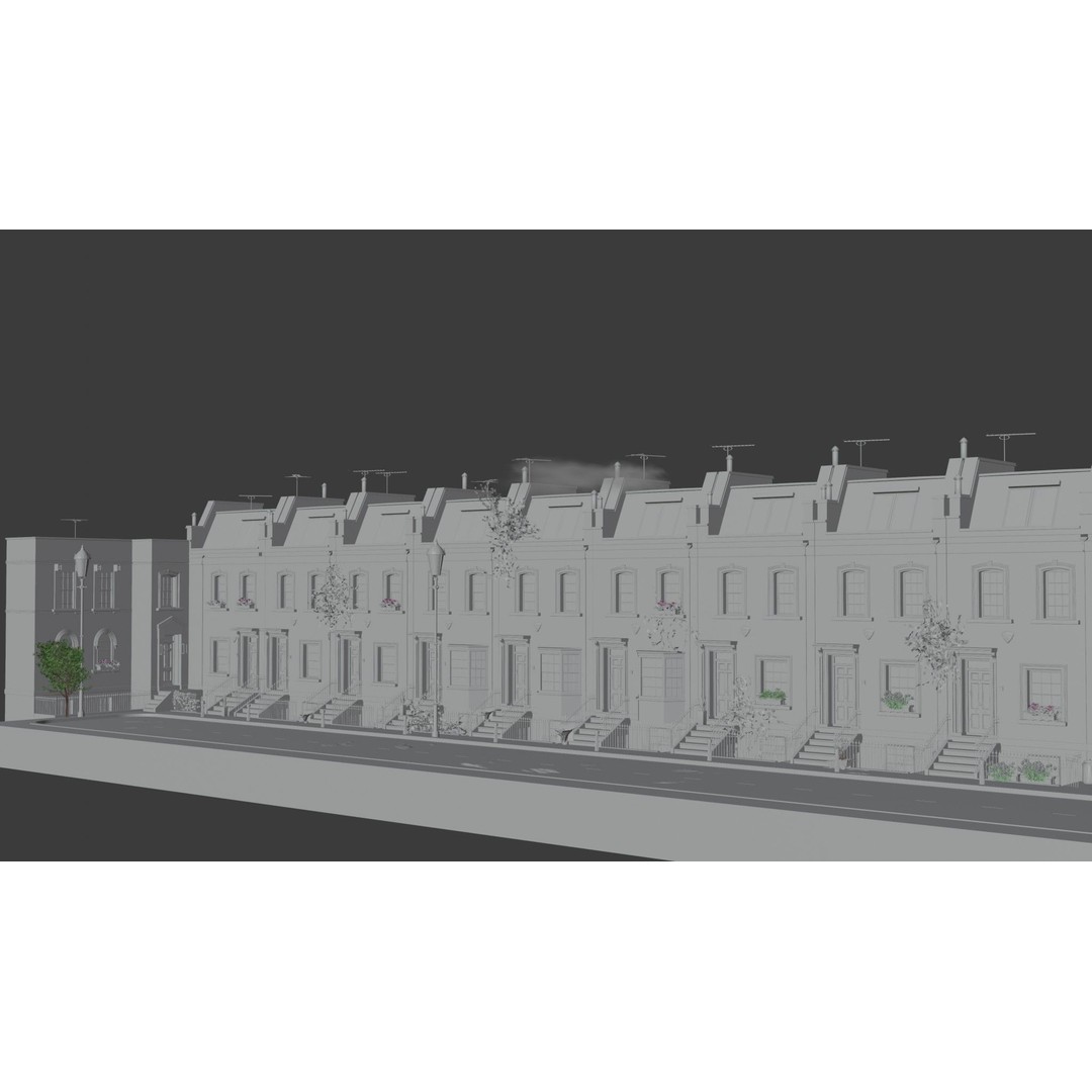 London House 3D Model – Low Poly Architectural Asset, Blender - View 49