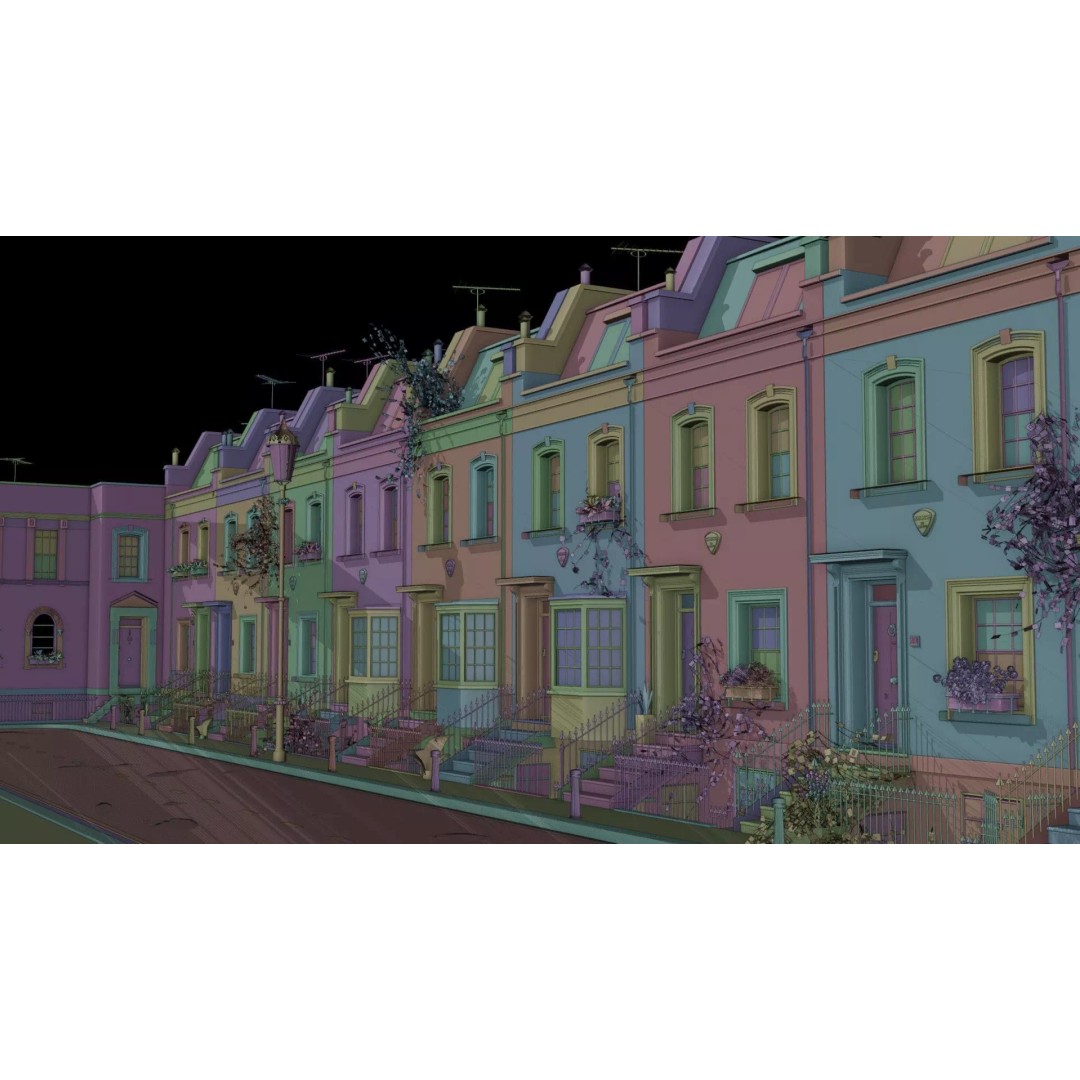 London House 3D Model – Low Poly Architectural Asset, Blender - View 5