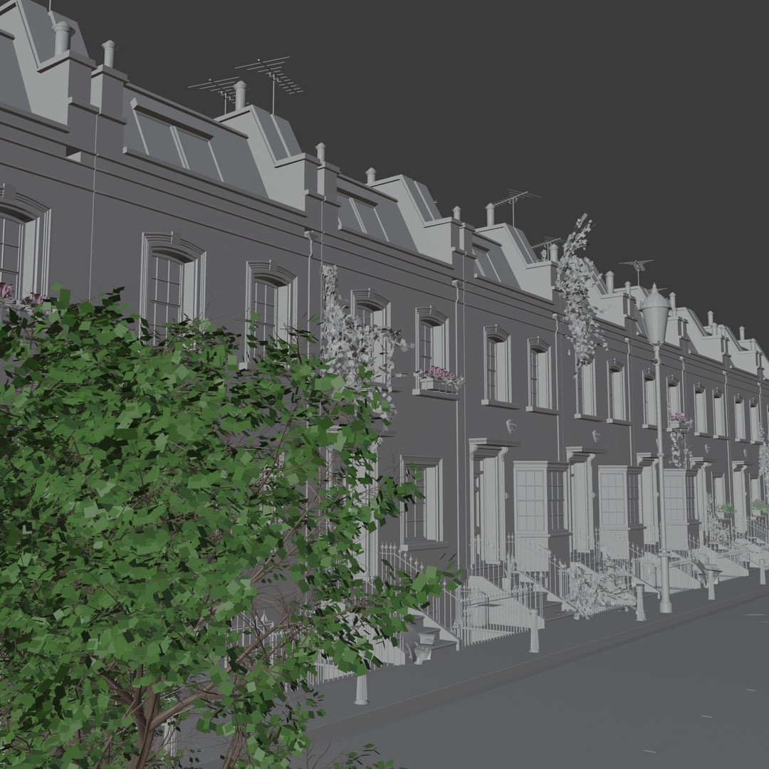 London House 3D Model – Low Poly Architectural Asset, Blender - View 50