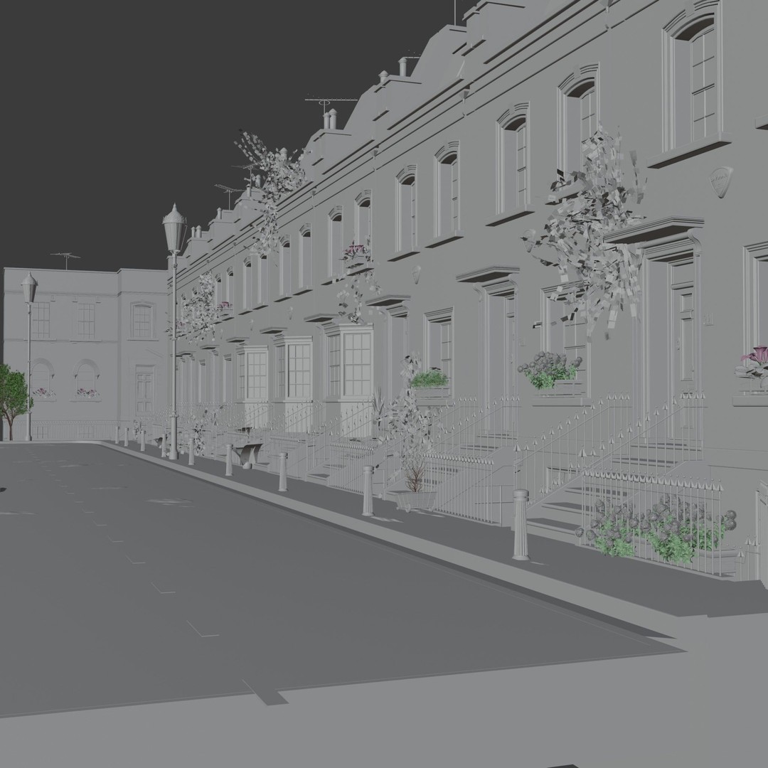 London House 3D Model – Low Poly Architectural Asset, Blender - View 51