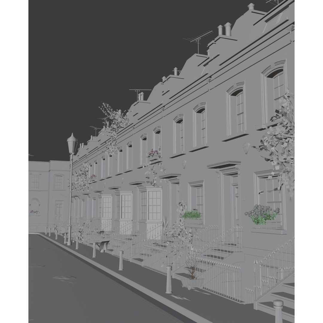 London House 3D Model – Low Poly Architectural Asset, Blender - View 52