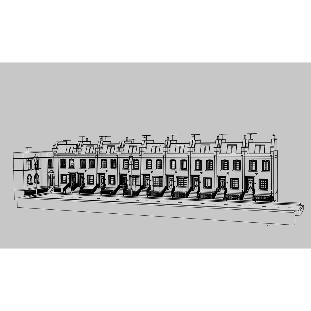 London House 3D Model – Low Poly Architectural Asset, Blender - View 55