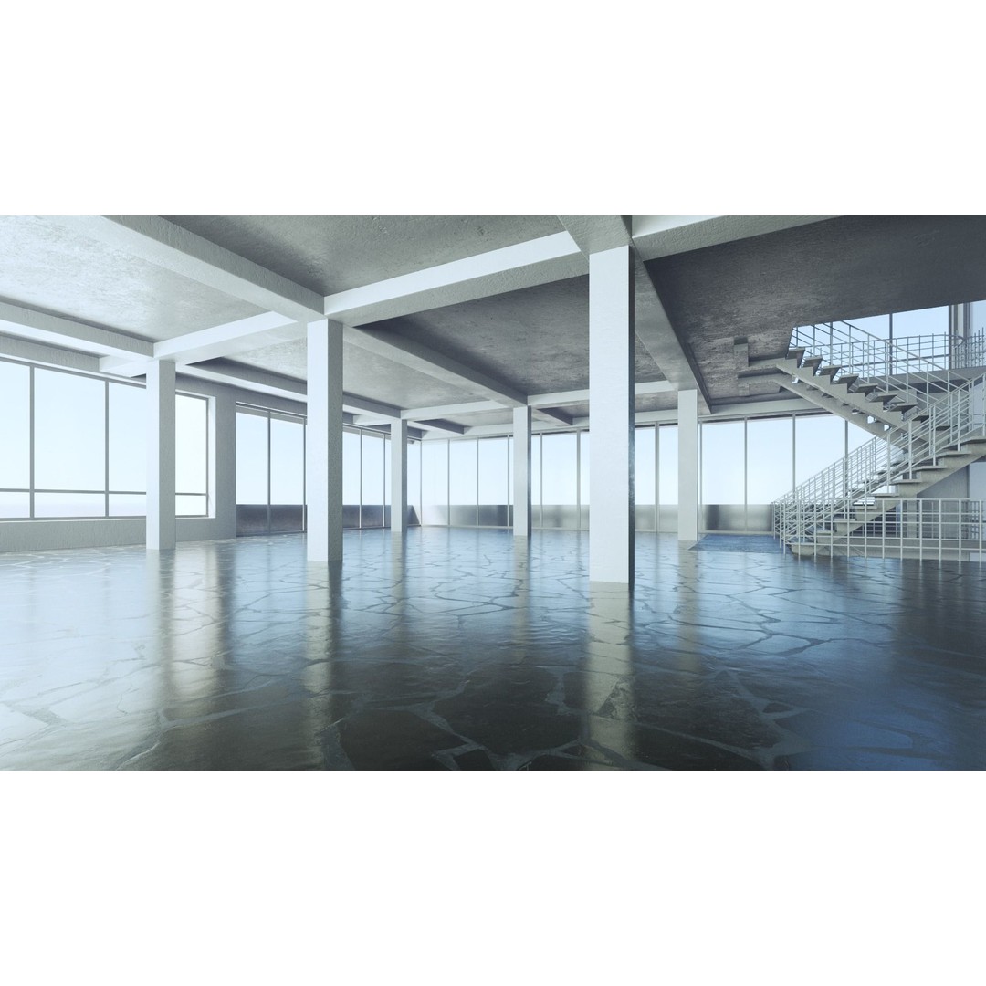 Office Building 3D Model – Modern Exterior with PBR Textures, FBX - View 10