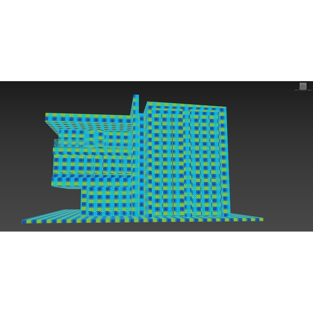 Office Building 3D Model – Modern Exterior with PBR Textures, FBX - View 14