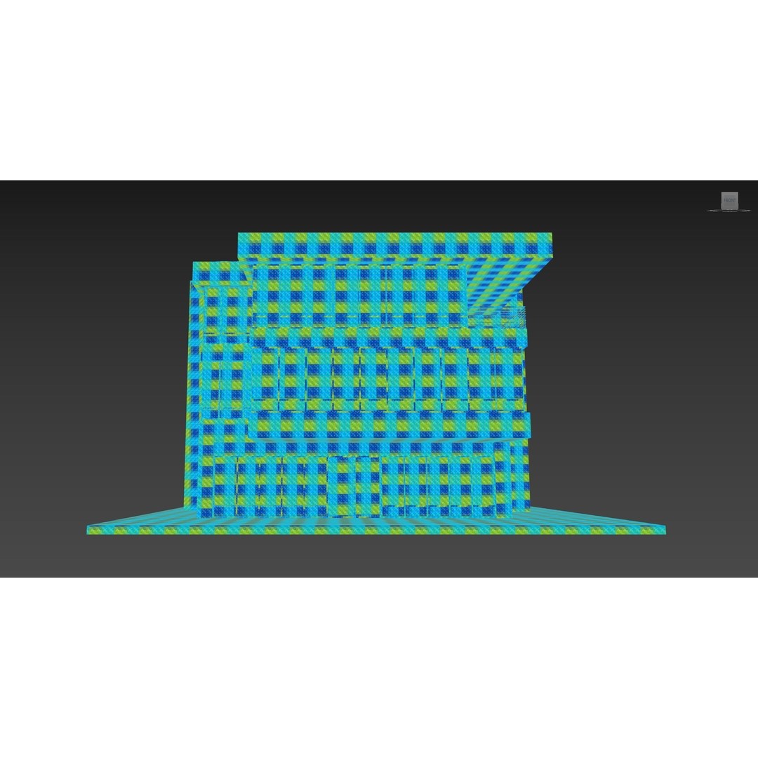 Office Building 3D Model – Modern Exterior with PBR Textures, FBX - View 15