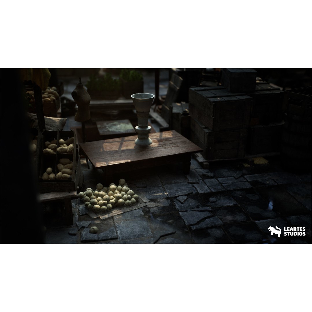 Victorian Market 3D Model – Low Poly Game Asset, 230 Unique Meshes - View 21