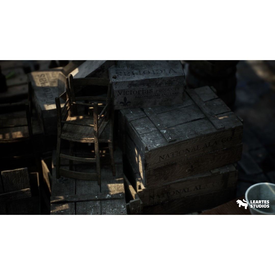 Victorian Market 3D Model – Low Poly Game Asset, 230 Unique Meshes - View 24