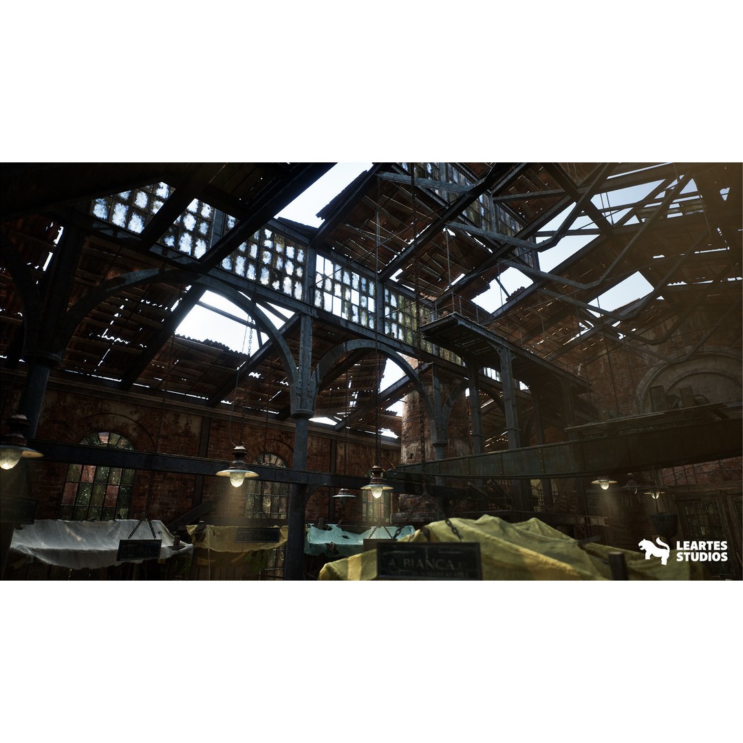 Victorian Market 3D Model – Low Poly Game Asset, 230 Unique Meshes - View 6