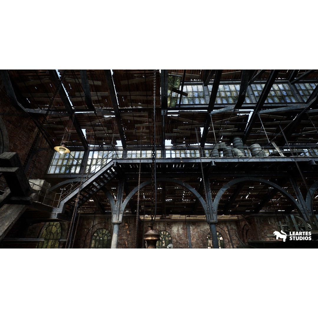 Victorian Market 3D Model – Low Poly Game Asset, 230 Unique Meshes - View 7