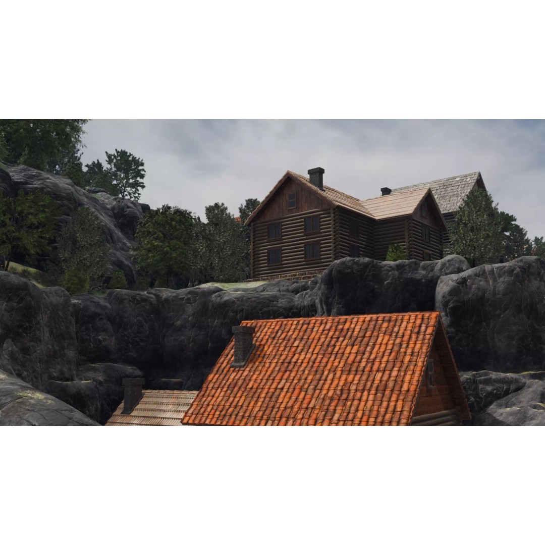 Mountain Village 3D Model – PBR Landscape Environment for Blender - View 14