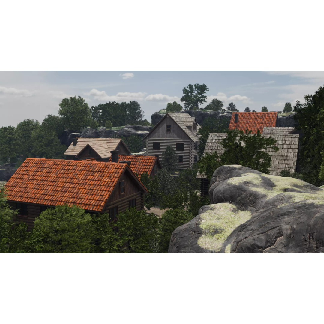 Mountain Village 3D Model – PBR Landscape Environment for Blender - View 15