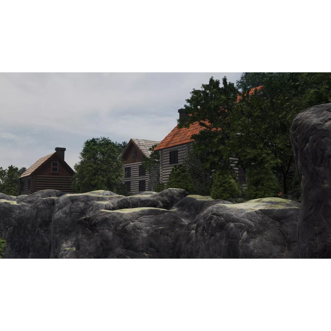 Mountain Village 3D Model – PBR Landscape Environment for Blender - View 16
