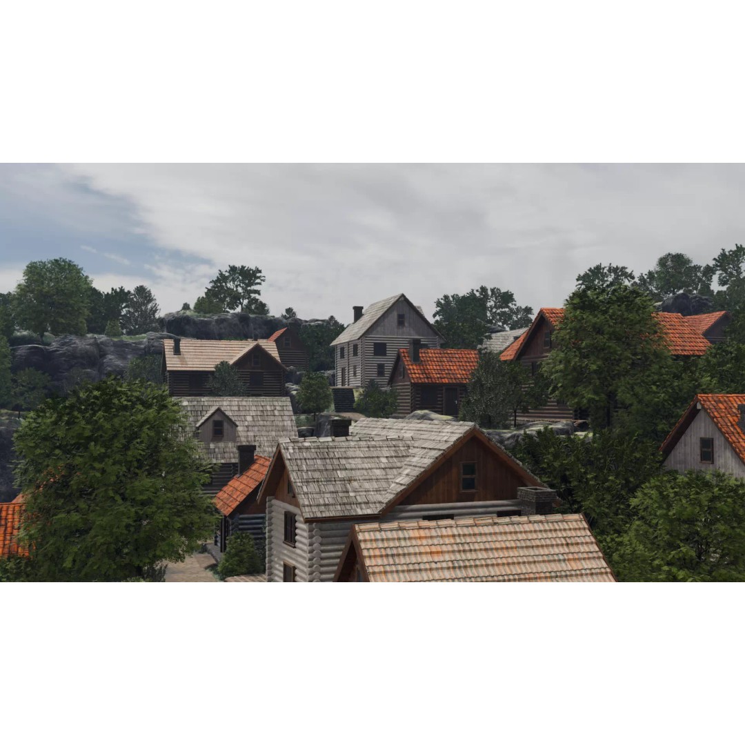 Mountain Village 3D Model – PBR Landscape Environment for Blender - View 18
