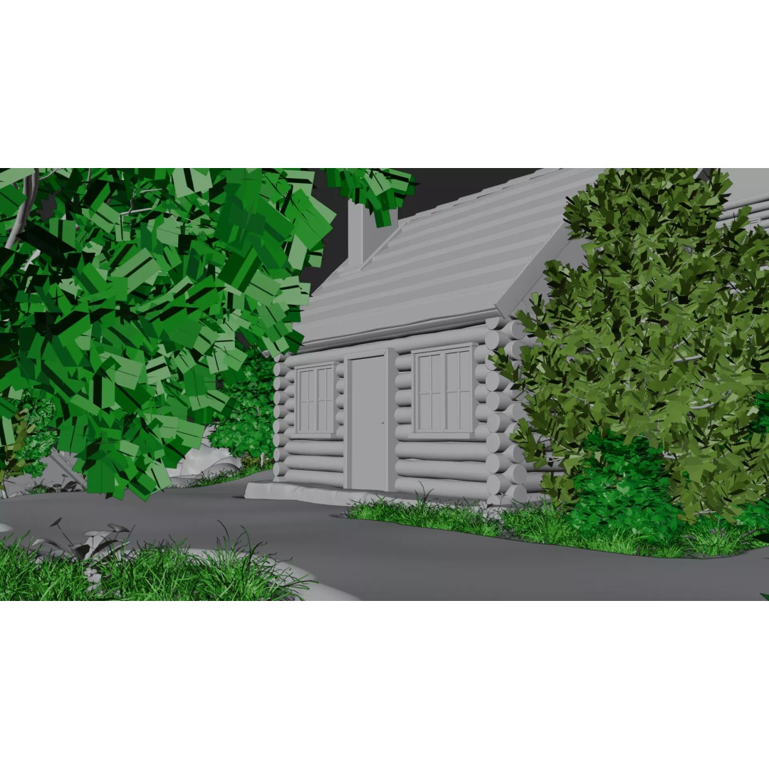 Mountain Village 3D Model – PBR Landscape Environment for Blender - View 25