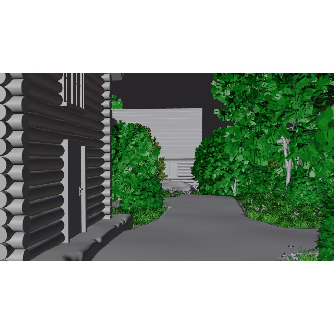 Mountain Village 3D Model – PBR Landscape Environment for Blender - View 29
