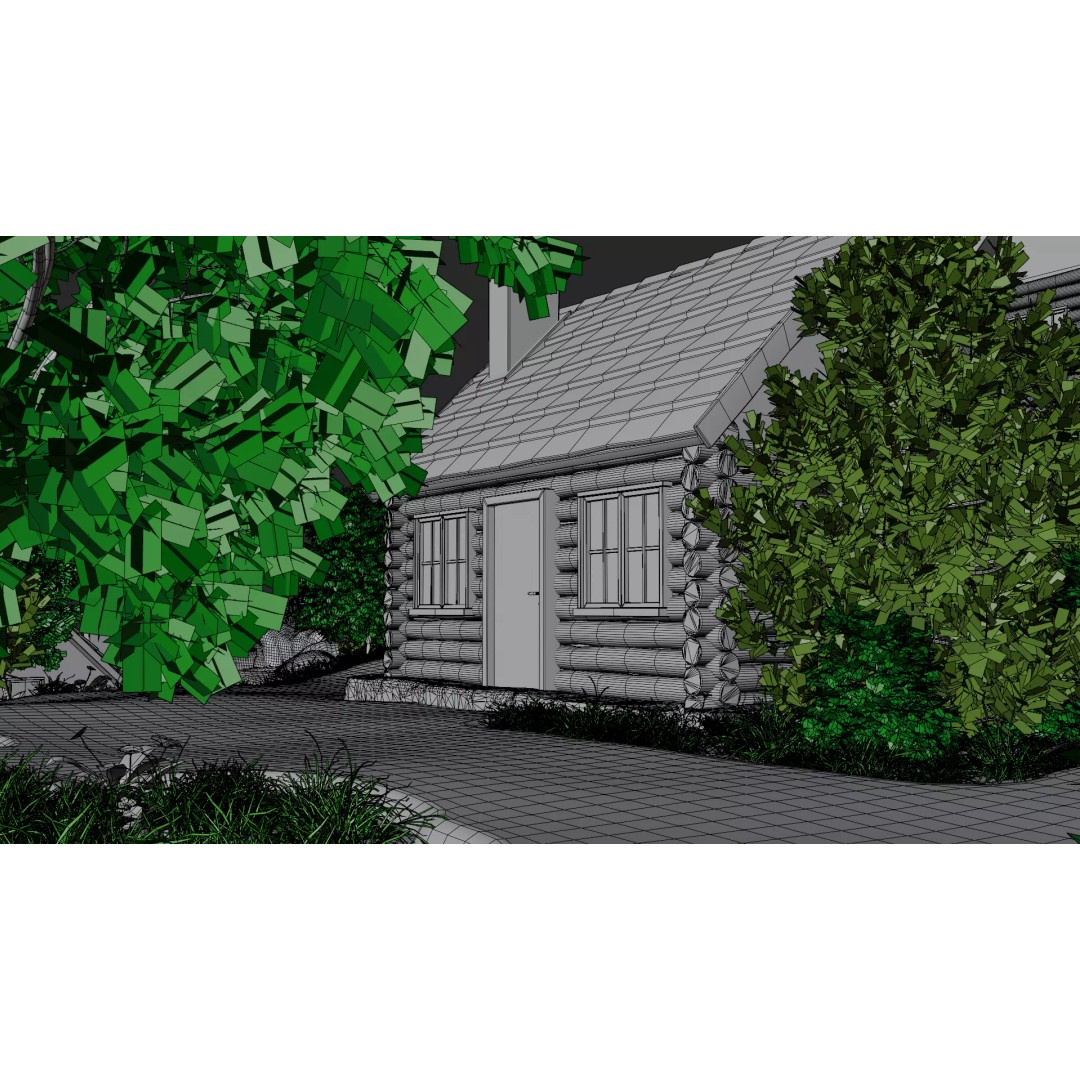 Mountain Village 3D Model – PBR Landscape Environment for Blender - View 42