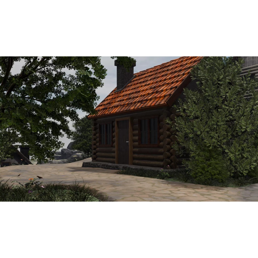 Mountain Village 3D Model – PBR Landscape Environment for Blender - View 8