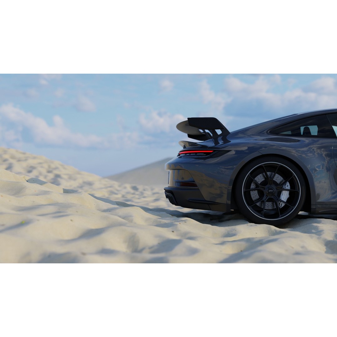 Automotive Render Scene 3D Model – Textured Blender File, Game Ready - View 10